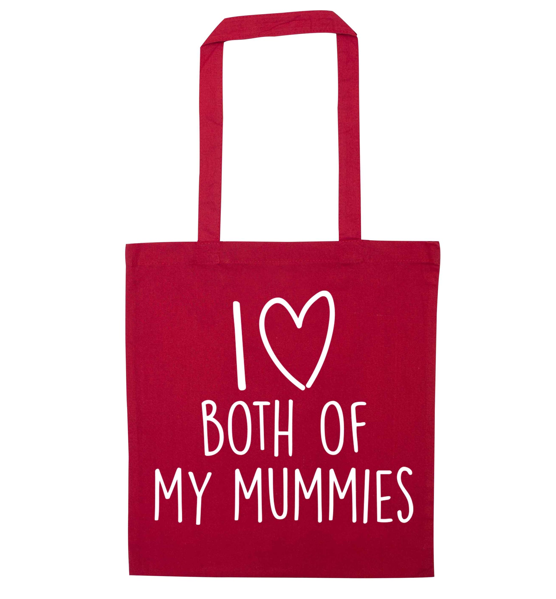I love both of my mummies red tote bag