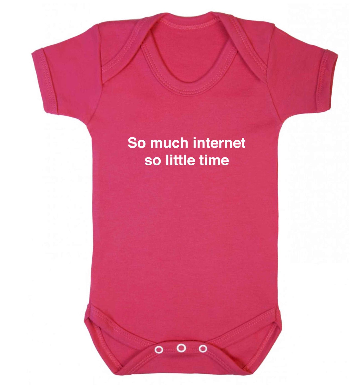 So much internet so little time baby vest dark pink 18-24 months