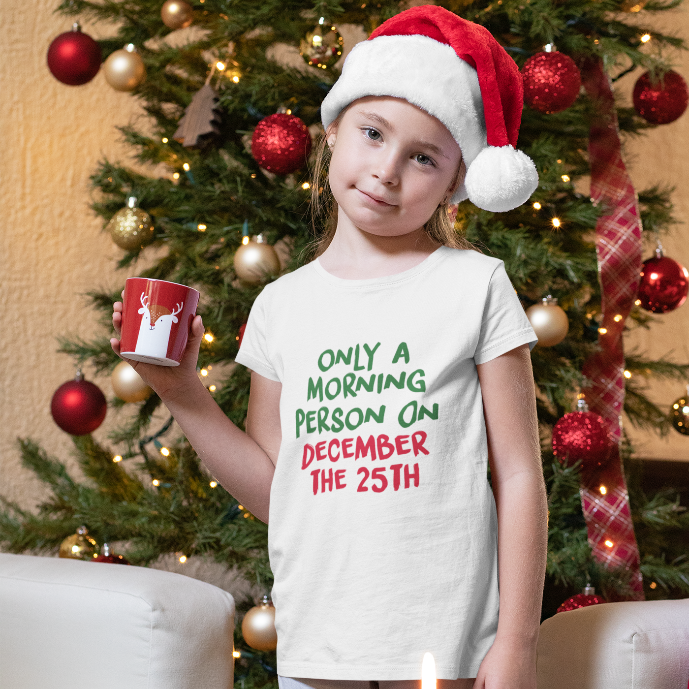 only a morning person on december the 25th children's T-Shirt