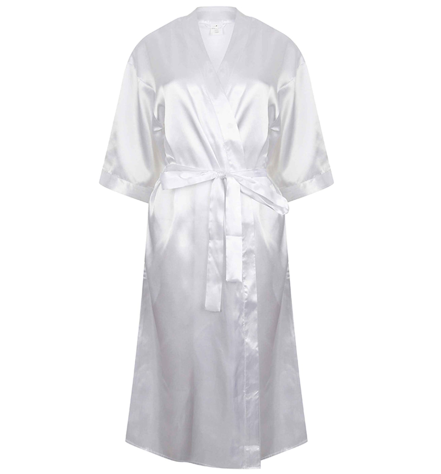 Moon and stars illustration | 8-18 | Kimono style satin robe | Ladies dressing gown