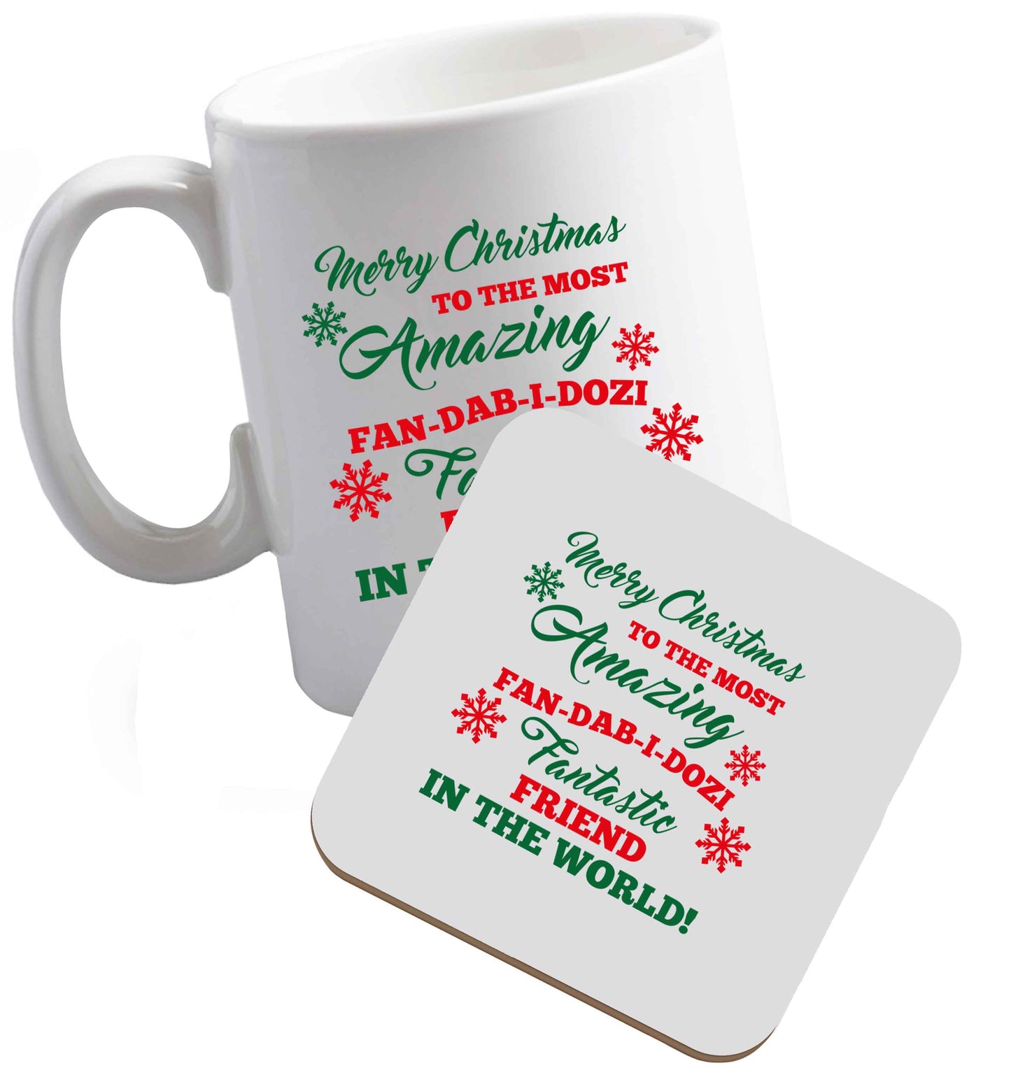 10 oz Tis The Season to Drink Whisky ceramic mug and coaster set right handed