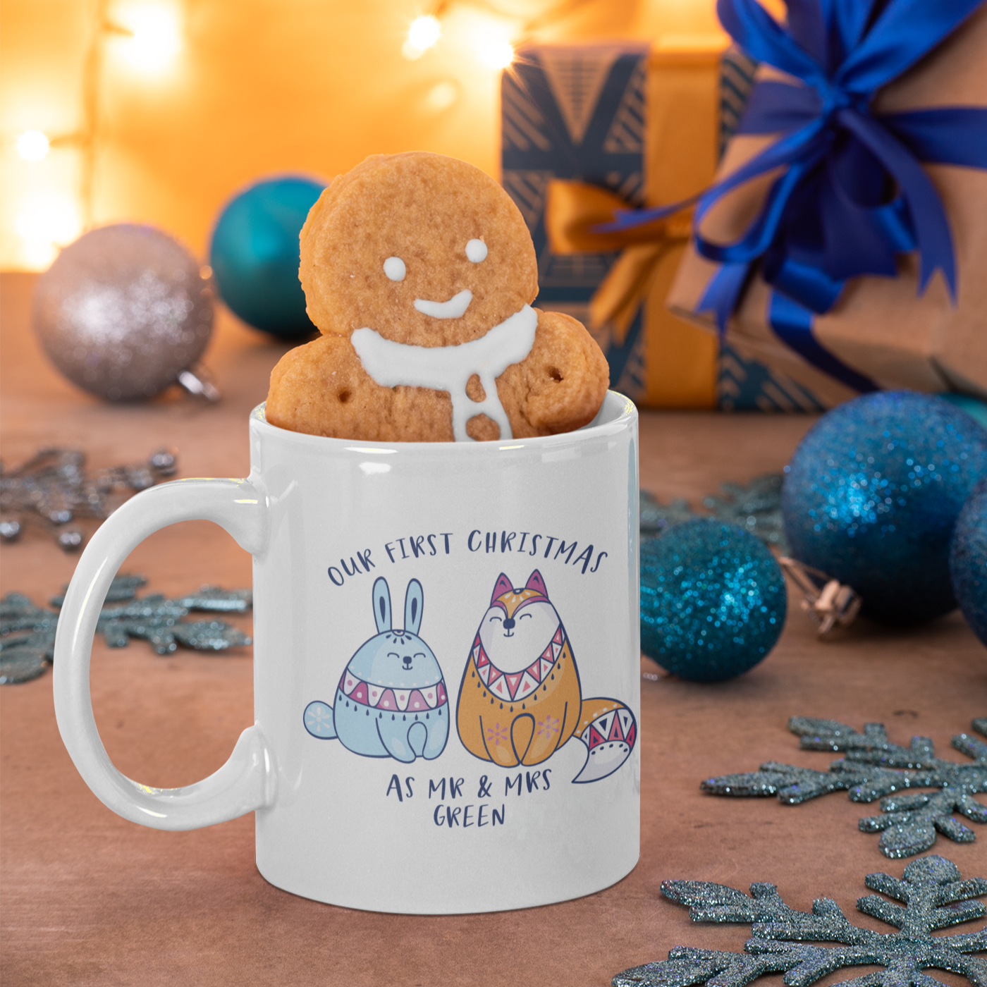 our first christmas as mr and mrs personalised mug