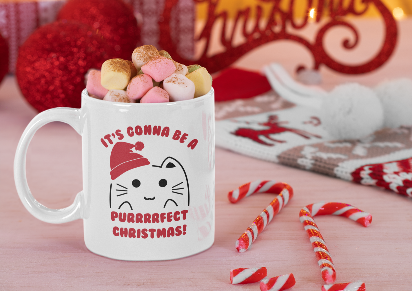 it's gonna be a purrfect christmas mug