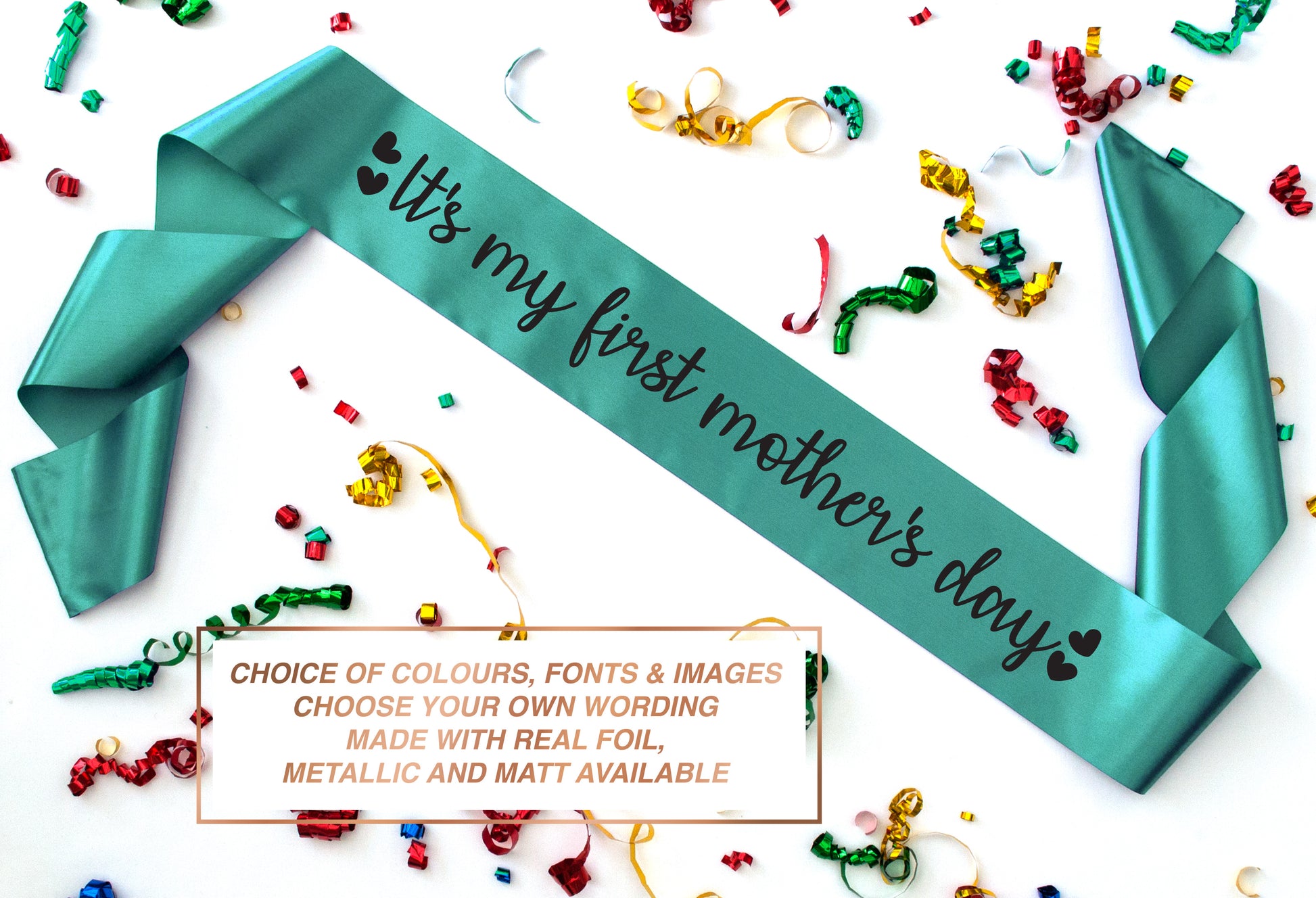 it's my first mother's day sash available in different colours