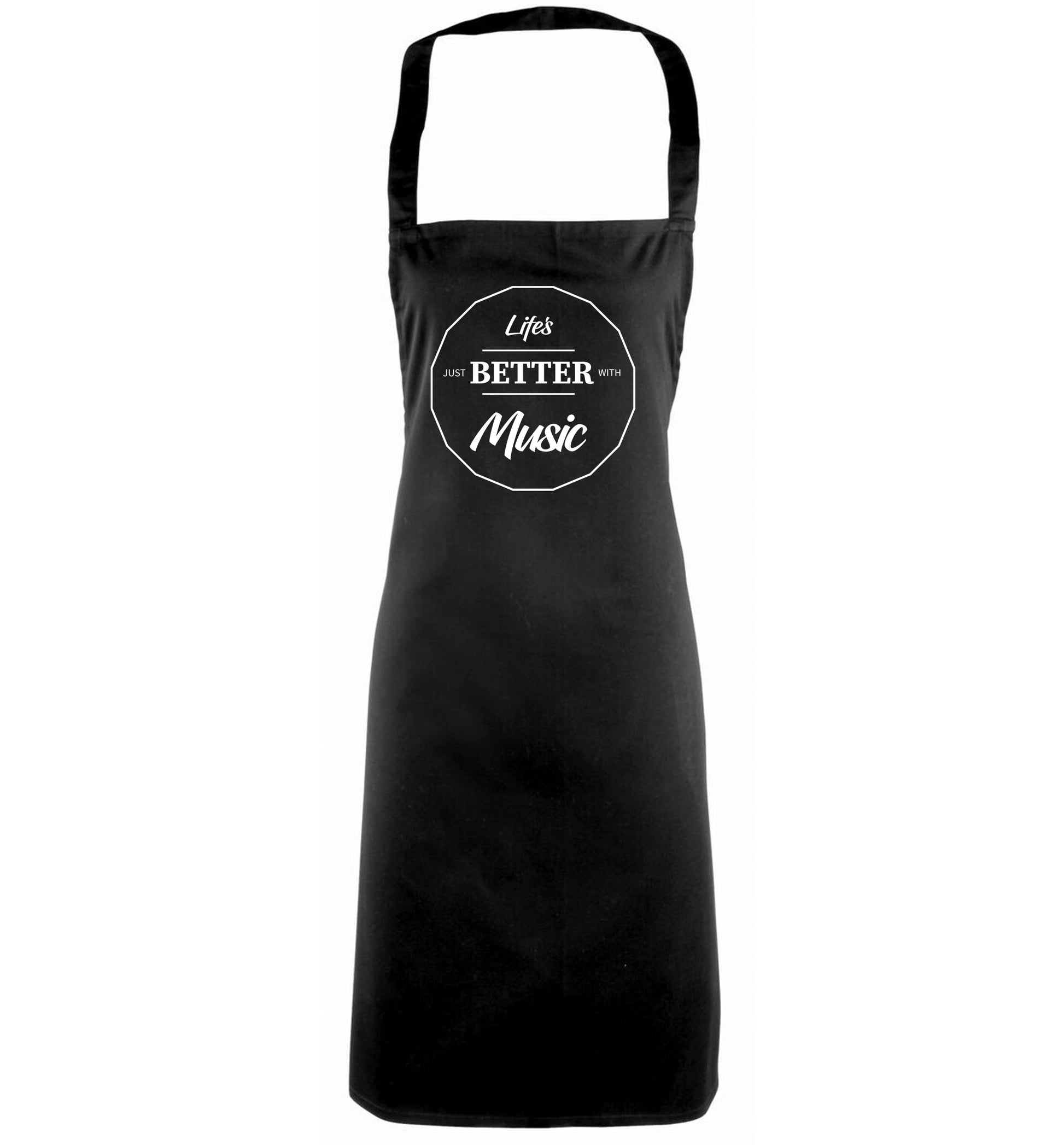 Life is Better With Music black apron