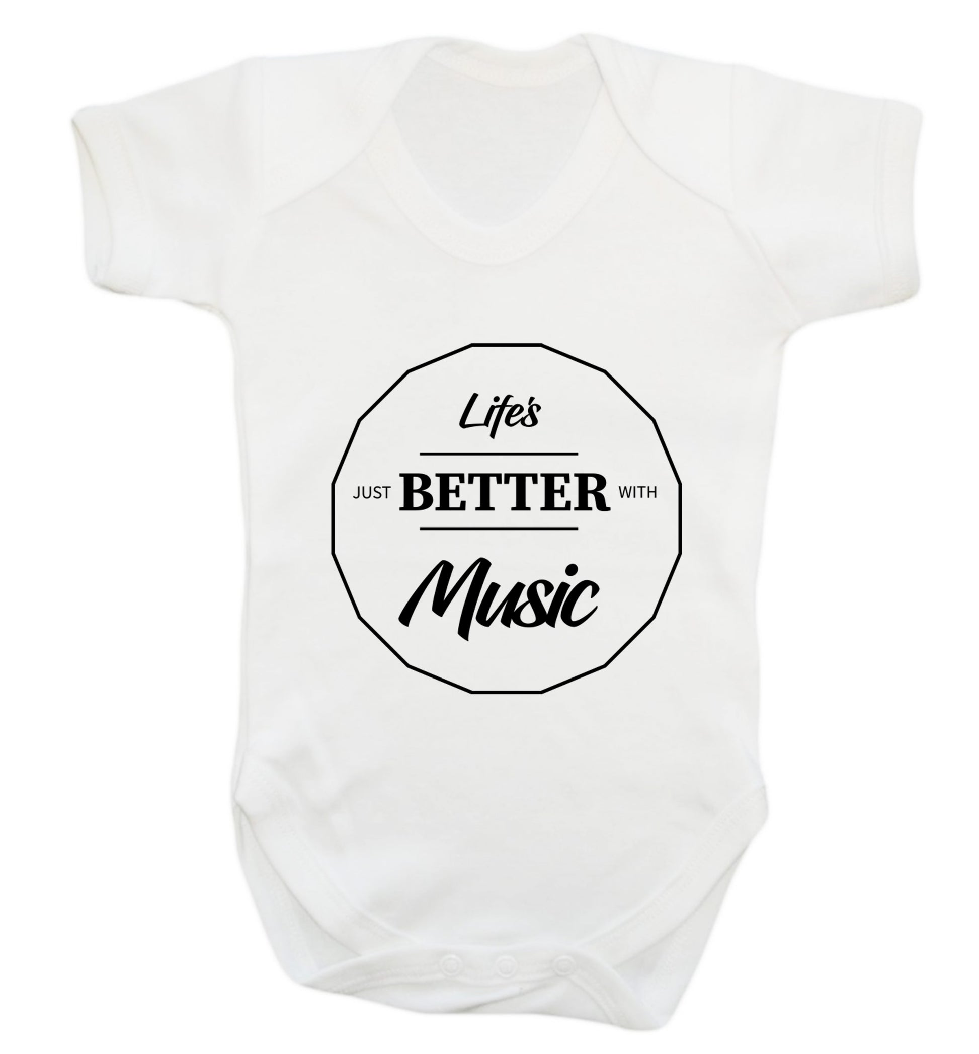 Life is Better With Music Baby Vest white 18-24 months