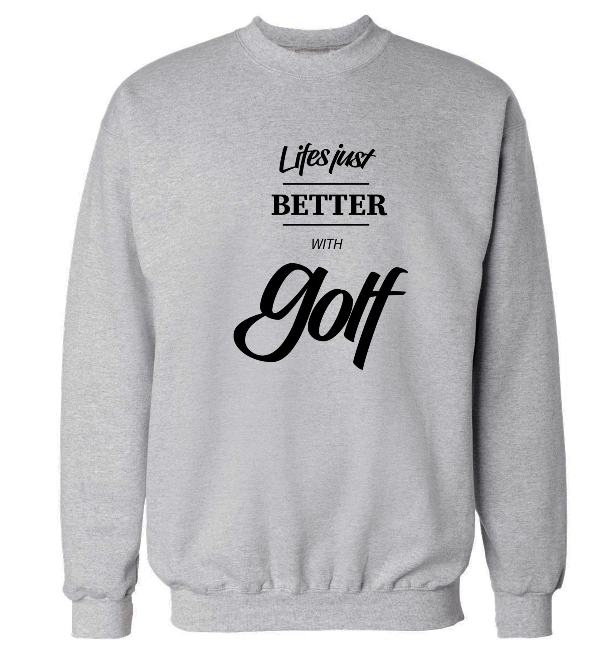 Life is better with golf Adult's unisex grey Sweater 2XL