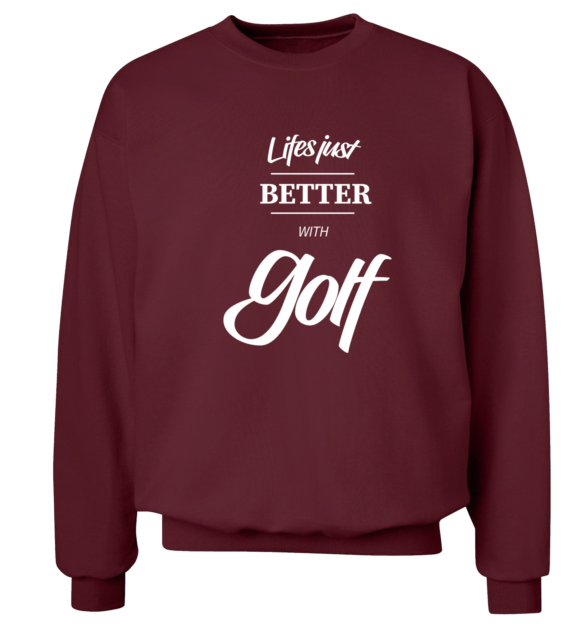 Life is better with golf Adult's unisex maroon Sweater 2XL