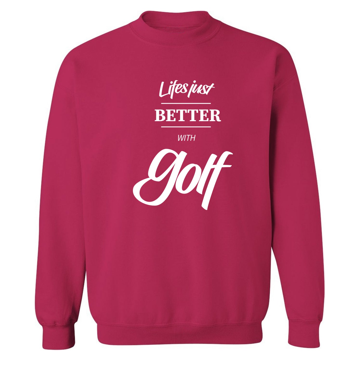 Life is better with golf Adult's unisex pink Sweater 2XL
