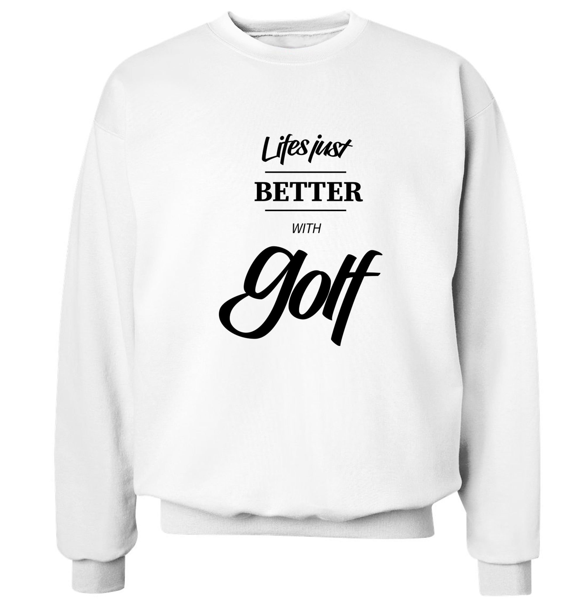 Life is better with golf Adult's unisex white Sweater 2XL
