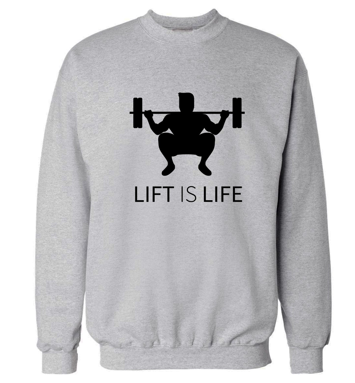 Lift is life Adult's unisex grey Sweater 2XL