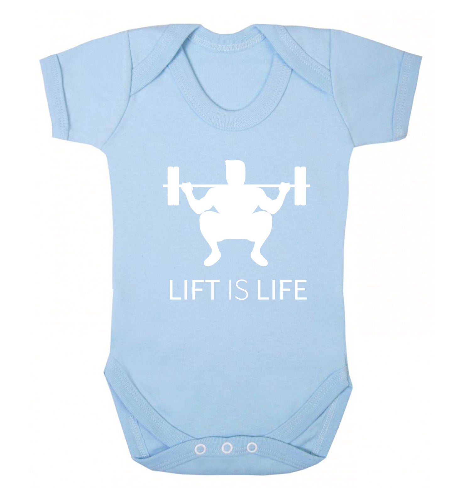 Lift is life Baby Vest pale blue 18-24 months