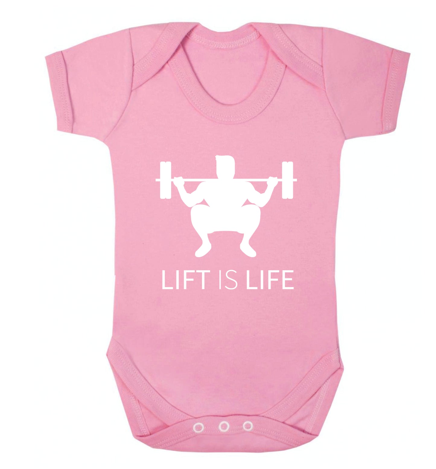 Lift is life Baby Vest pale pink 18-24 months