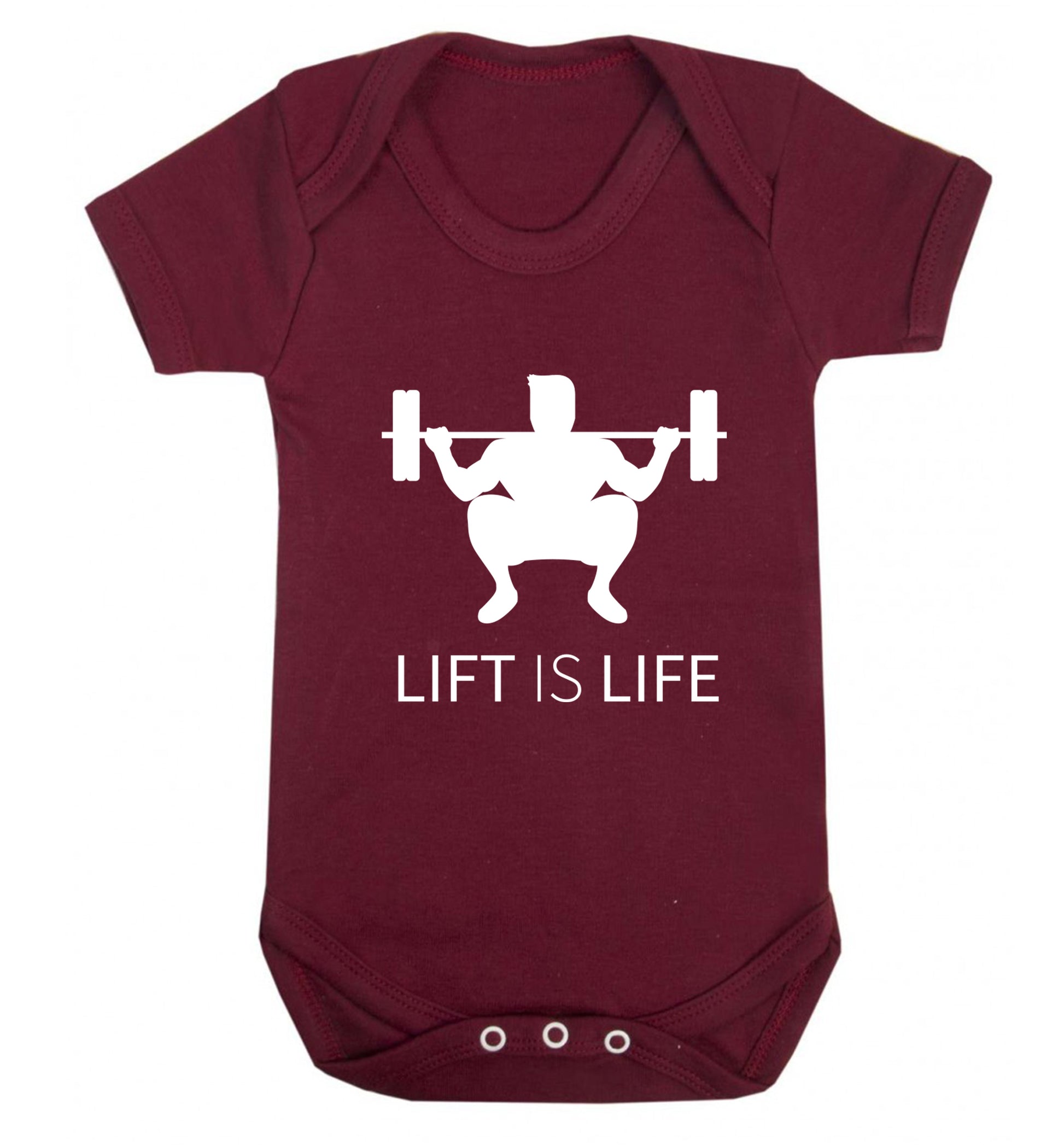 Lift is life Baby Vest maroon 18-24 months