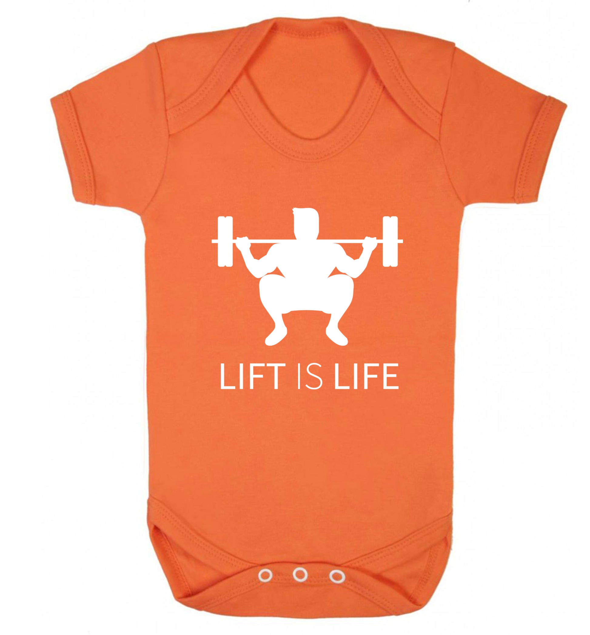Lift is life Baby Vest orange 18-24 months