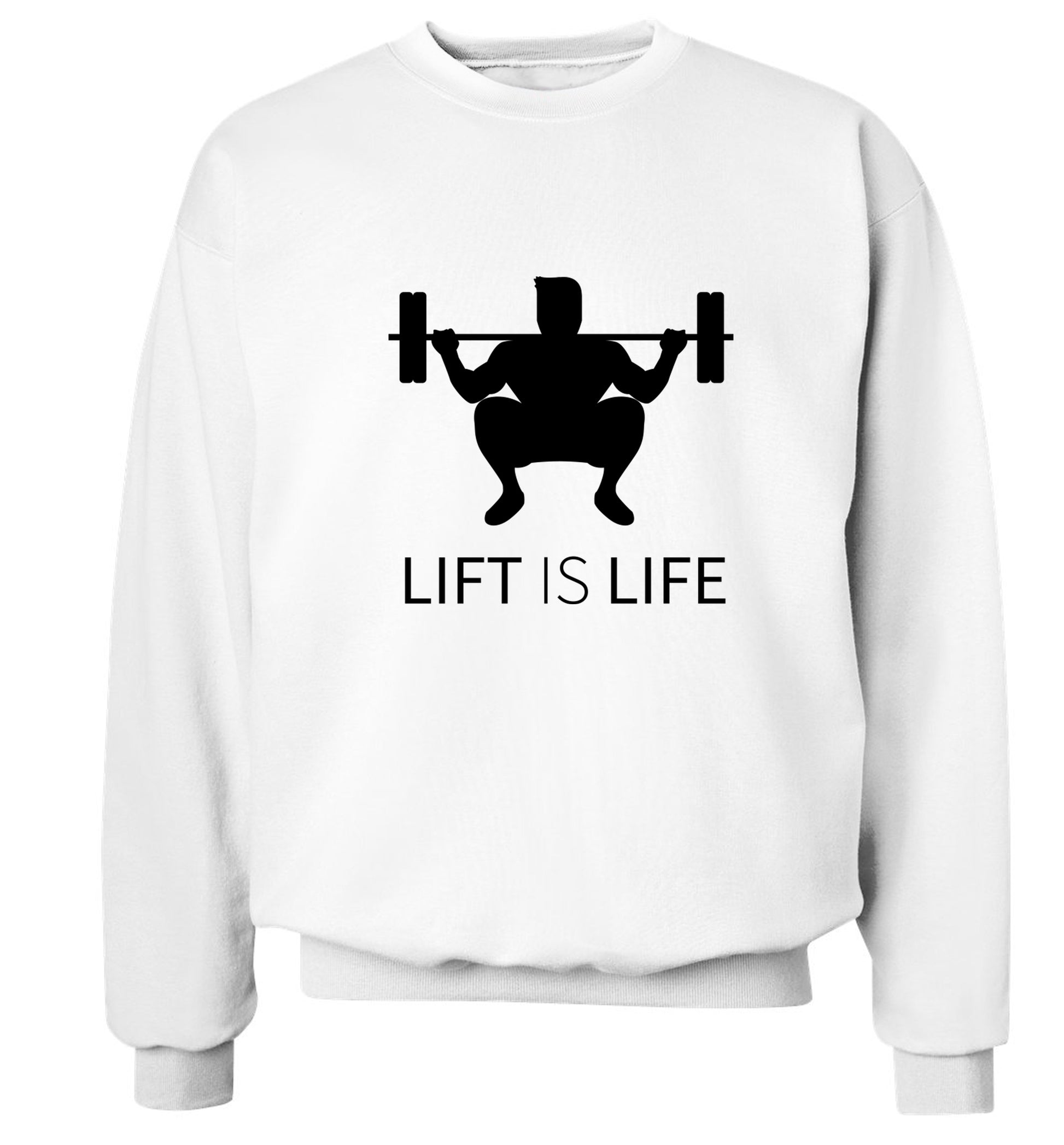 Lift is life Adult's unisex white Sweater 2XL