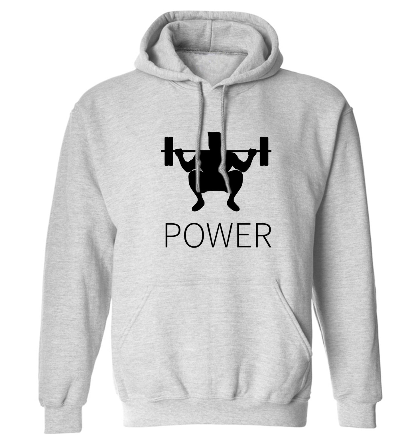Lift power adults unisex grey hoodie 2XL
