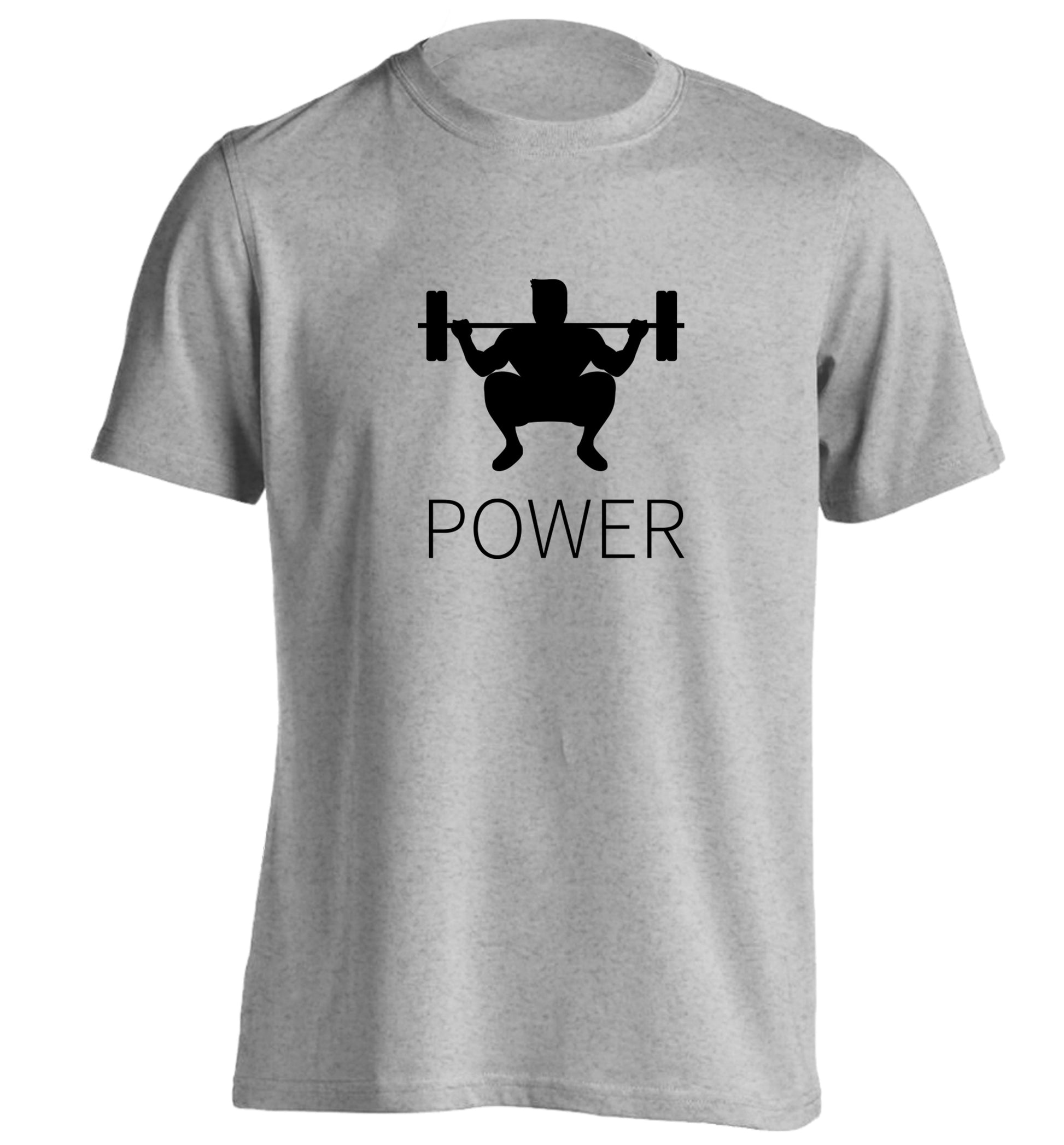 Lift power adults unisex grey Tshirt 2XL