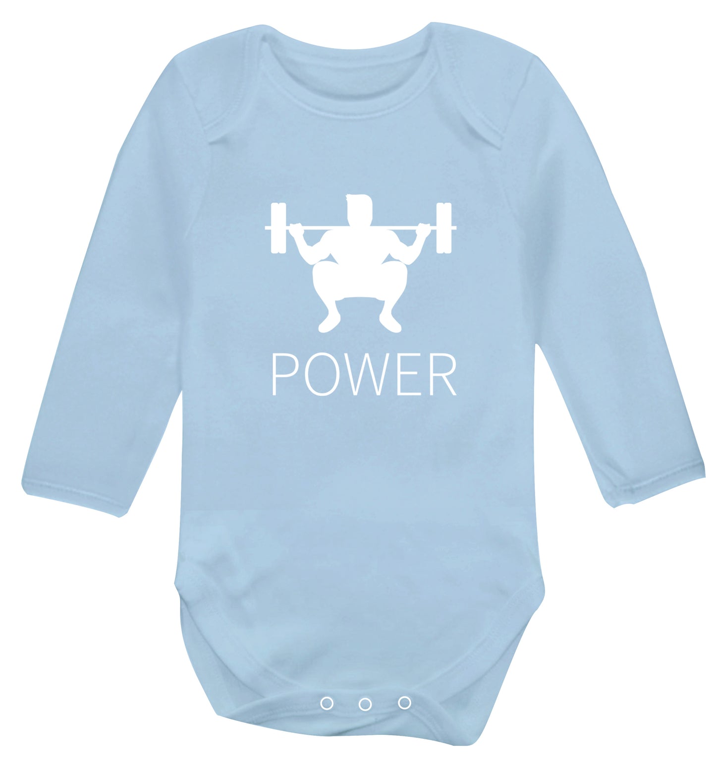 Lift power Baby Vest long sleeved pale blue 6-12 months