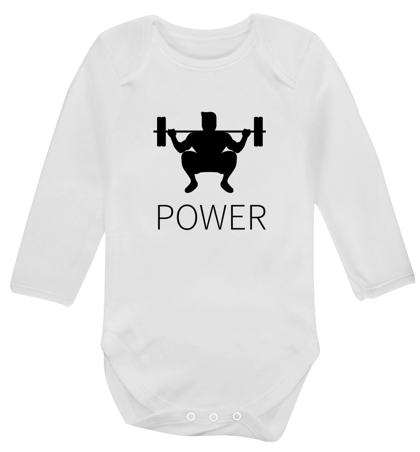 Lift power Baby Vest long sleeved white 6-12 months