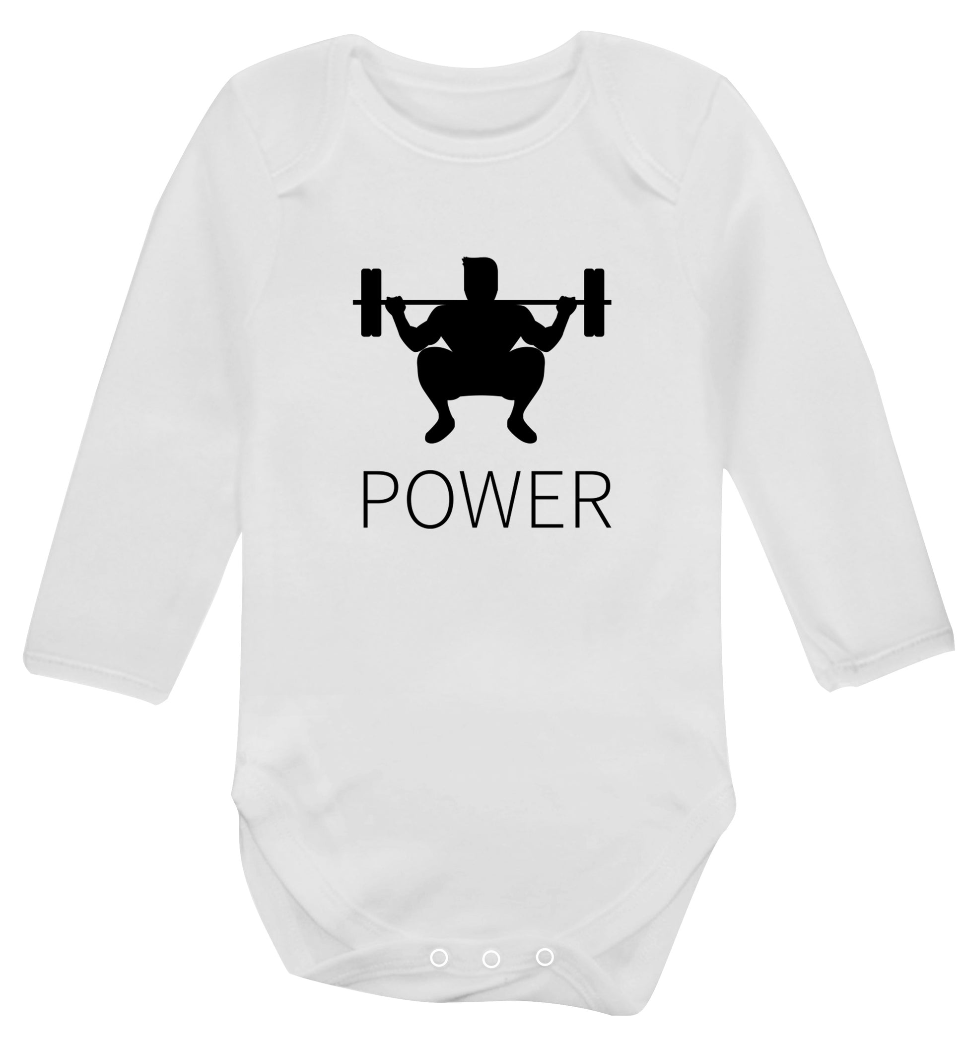 Lift power Baby Vest long sleeved white 6-12 months