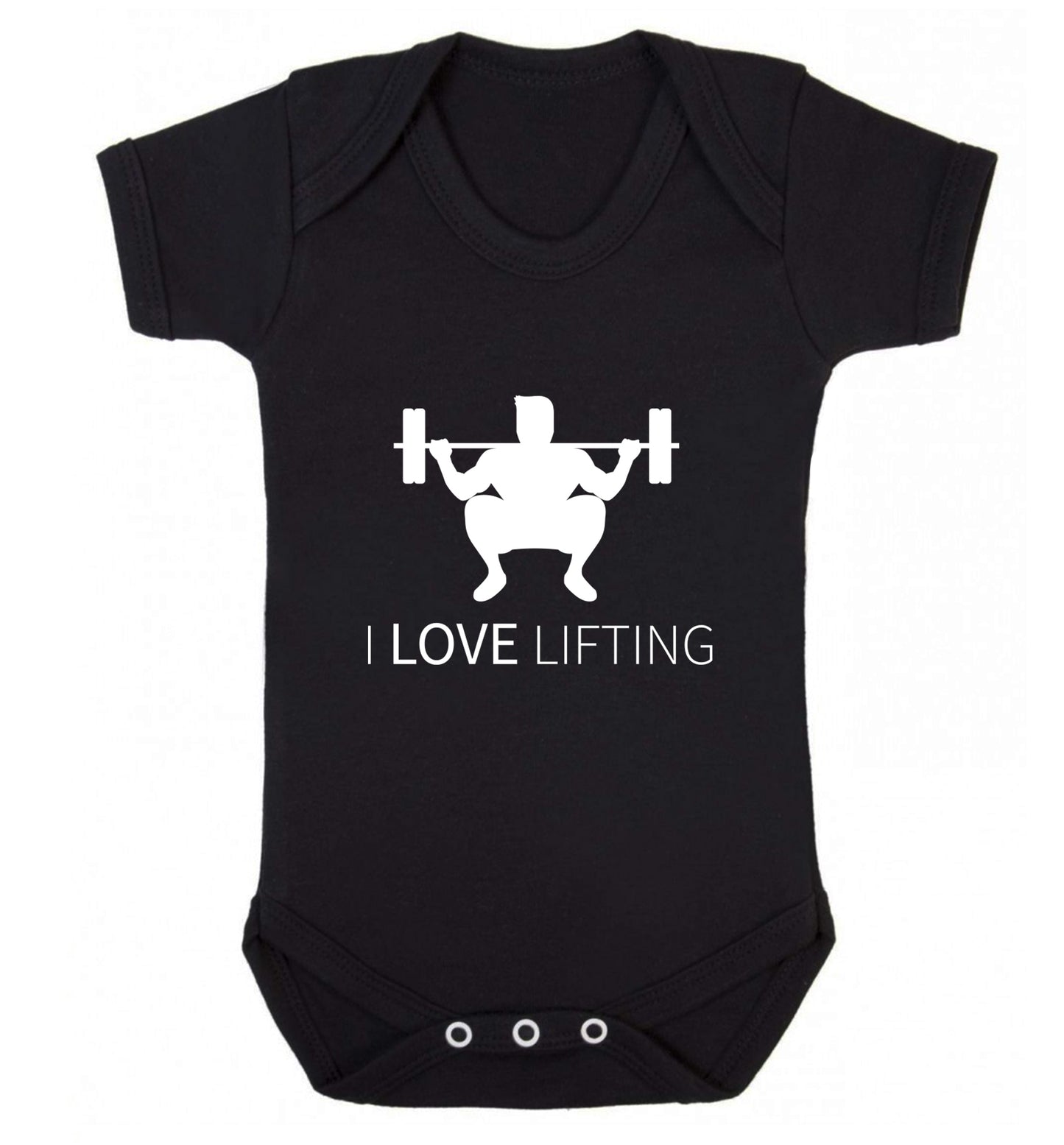 I Love Lifting Baby Vest black 18-24 months