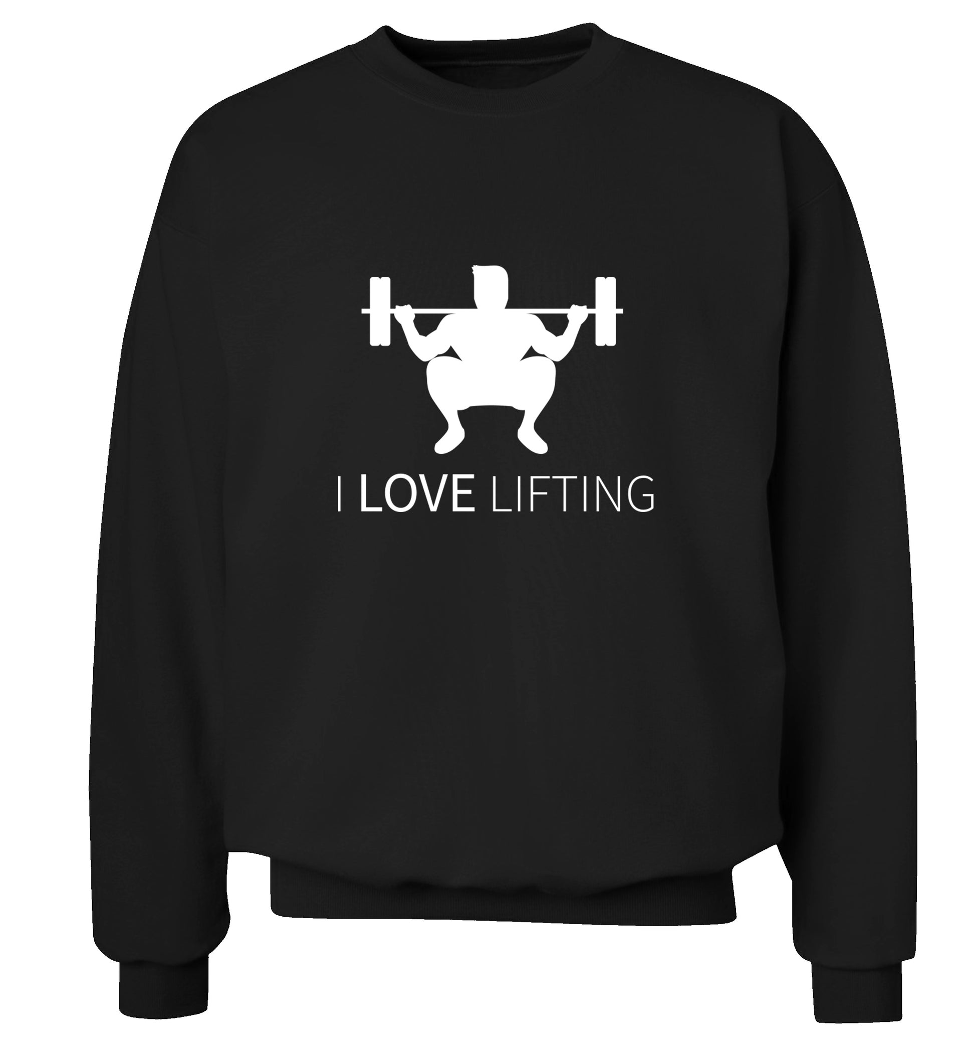 I Love Lifting Adult's unisex black Sweater 2XL