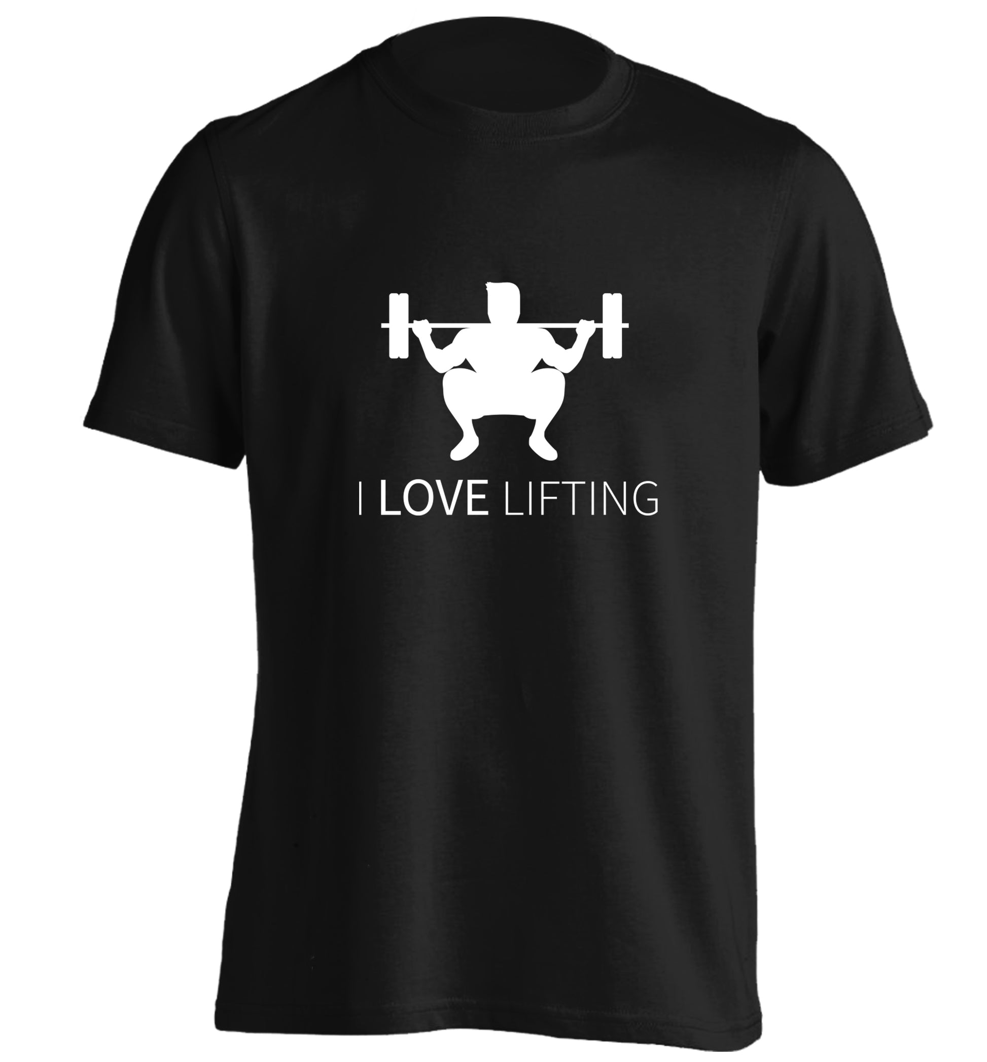 I Love Lifting adults unisex black Tshirt 2XL