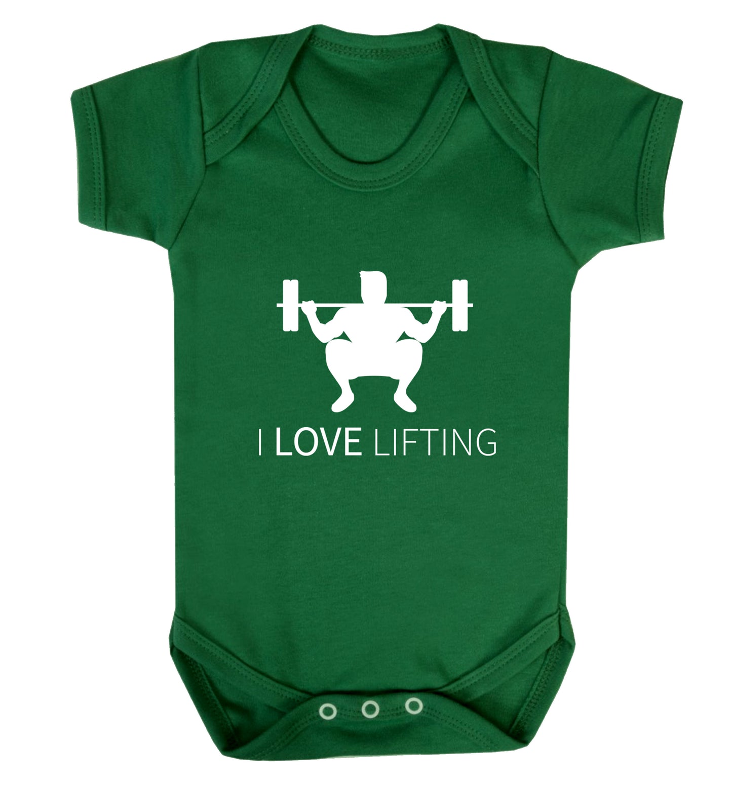 I Love Lifting Baby Vest green 18-24 months