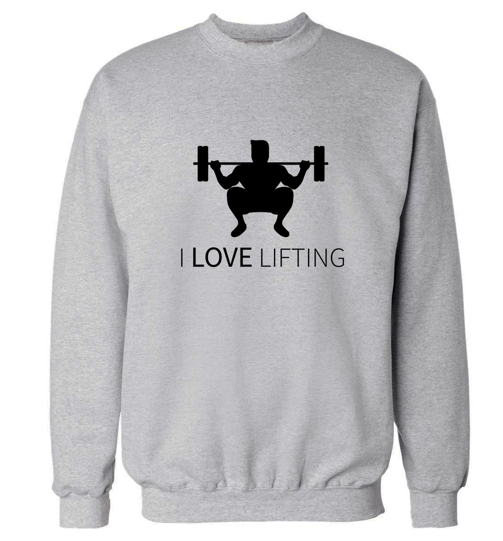 I Love Lifting Adult's unisex grey Sweater 2XL