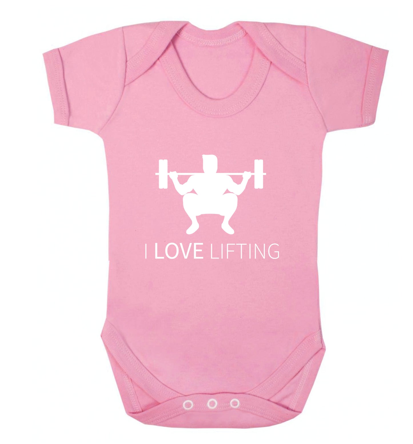 I Love Lifting Baby Vest pale pink 18-24 months