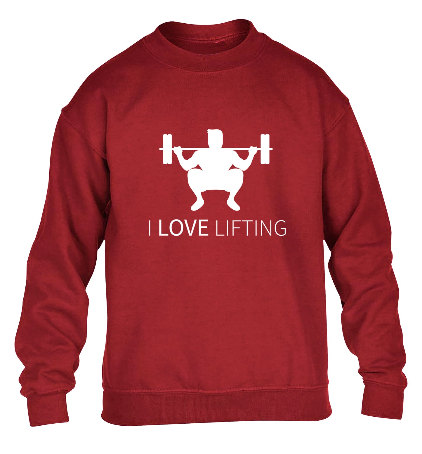 I Love Lifting children's grey sweater 12-13 Years