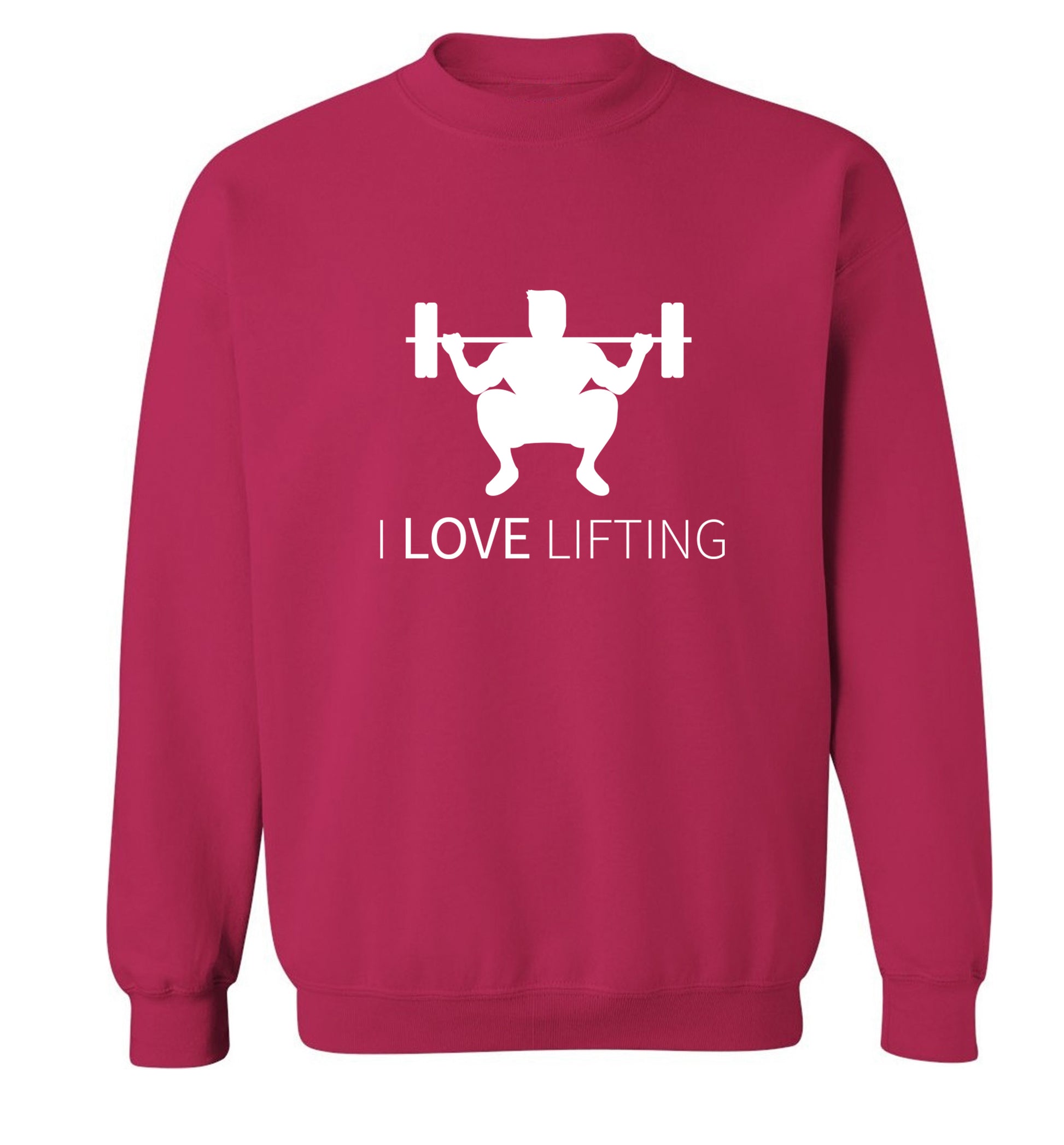 I Love Lifting Adult's unisex pink Sweater 2XL