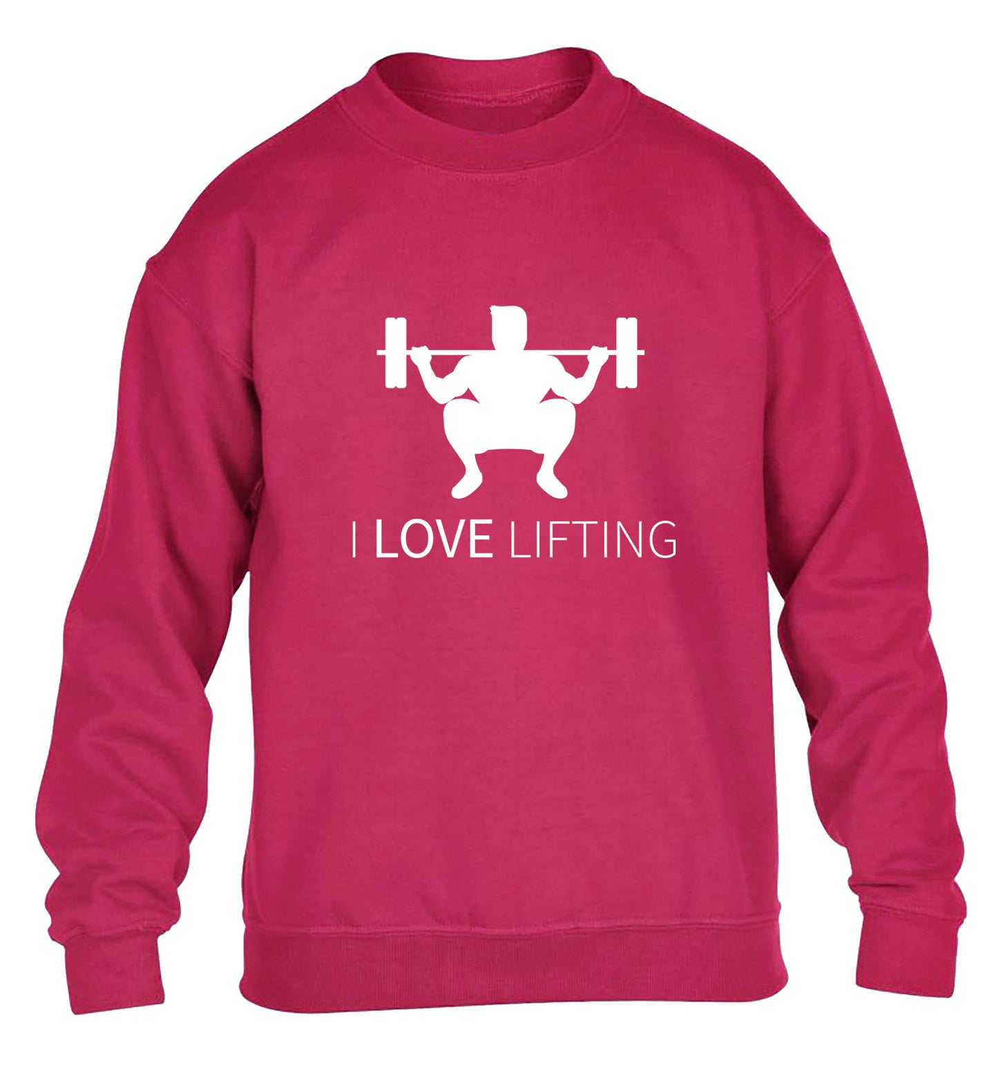 I Love Lifting children's pink sweater 12-13 Years