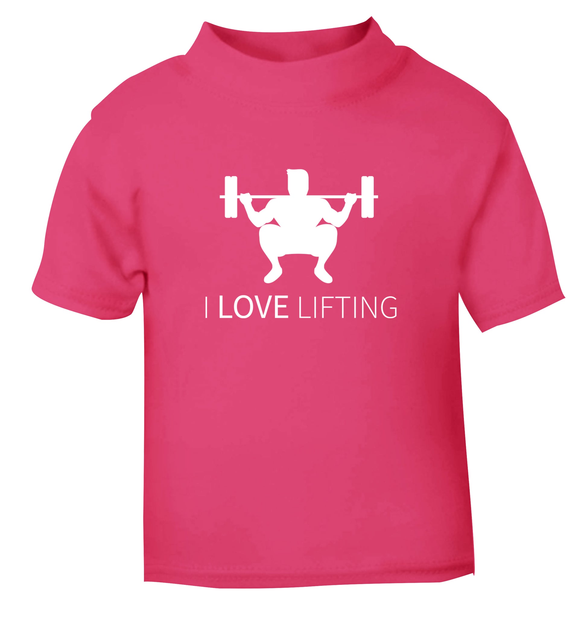 I Love Lifting pink Baby Toddler Tshirt 2 Years