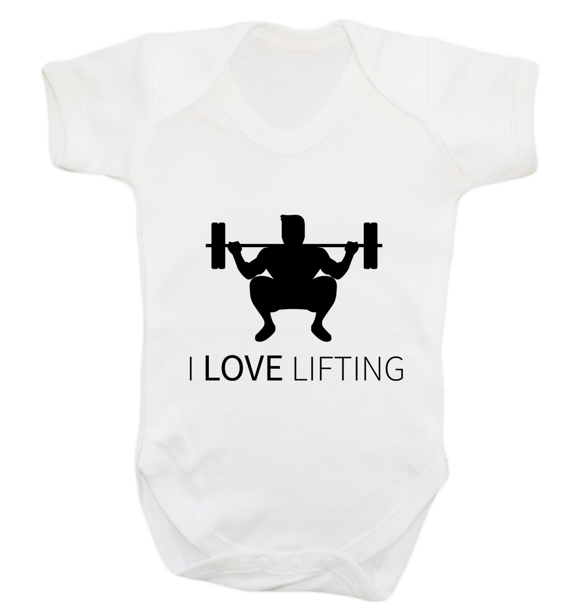 I Love Lifting Baby Vest white 18-24 months