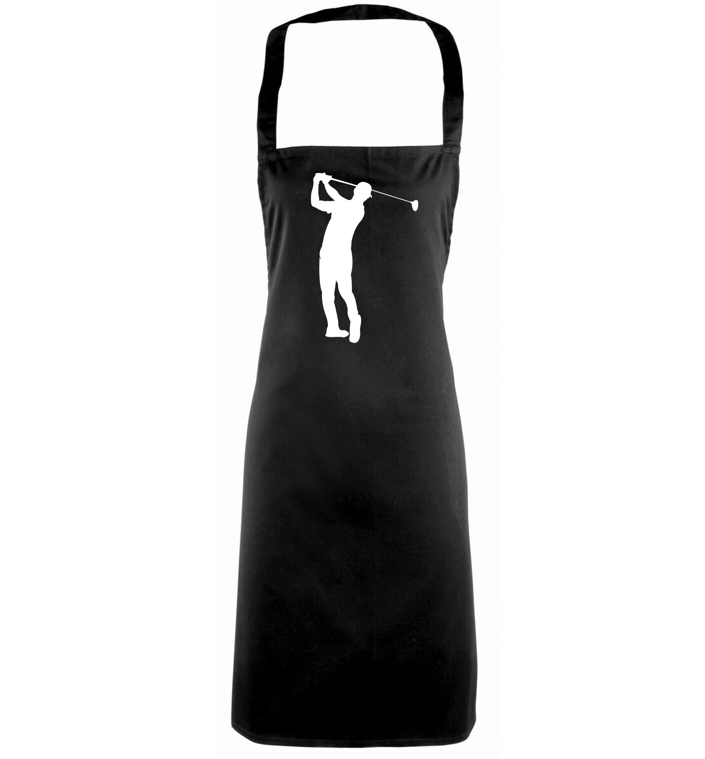 Golfer Illustration black apron