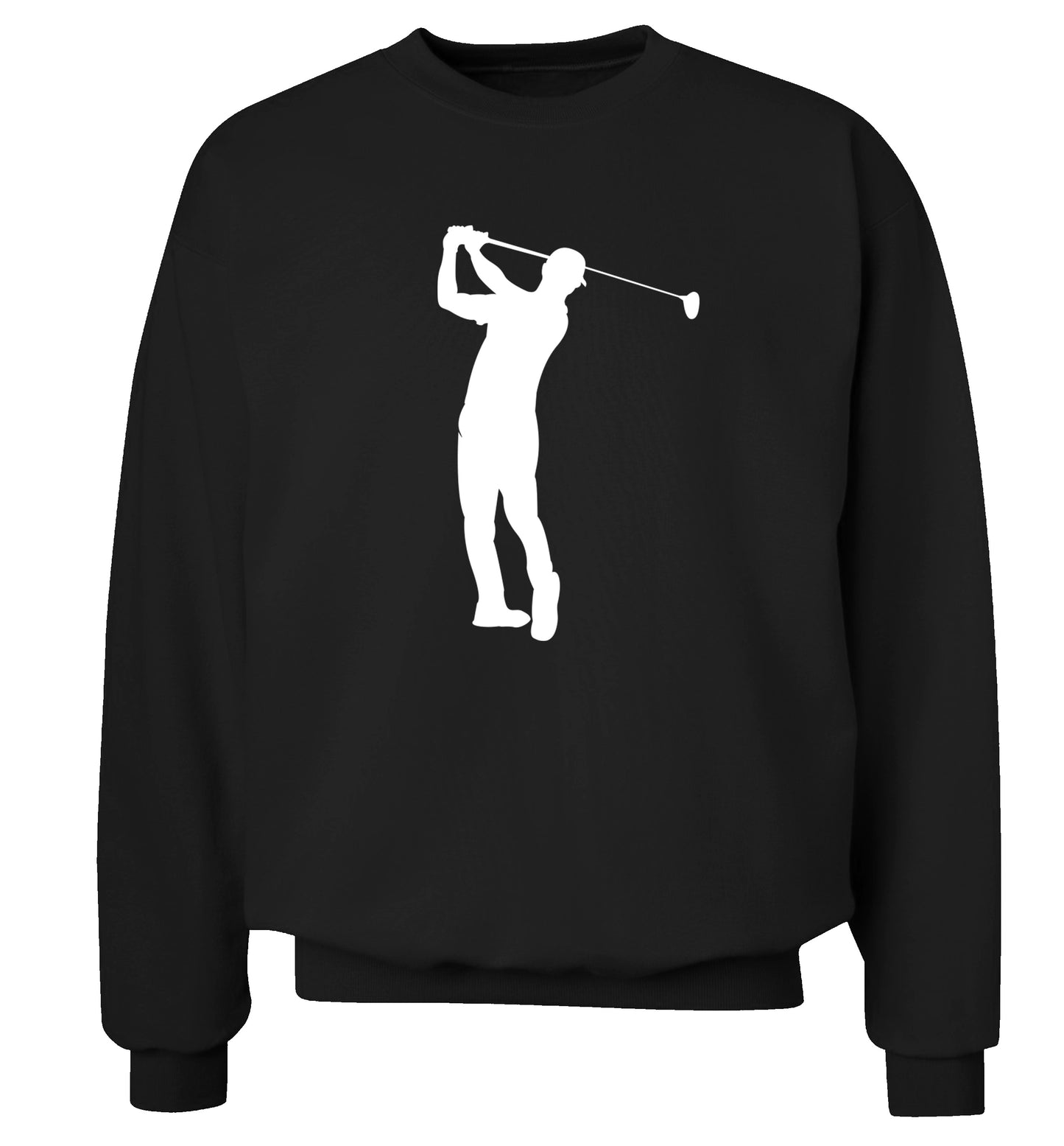 Golfer Illustration Adult's unisex black Sweater 2XL