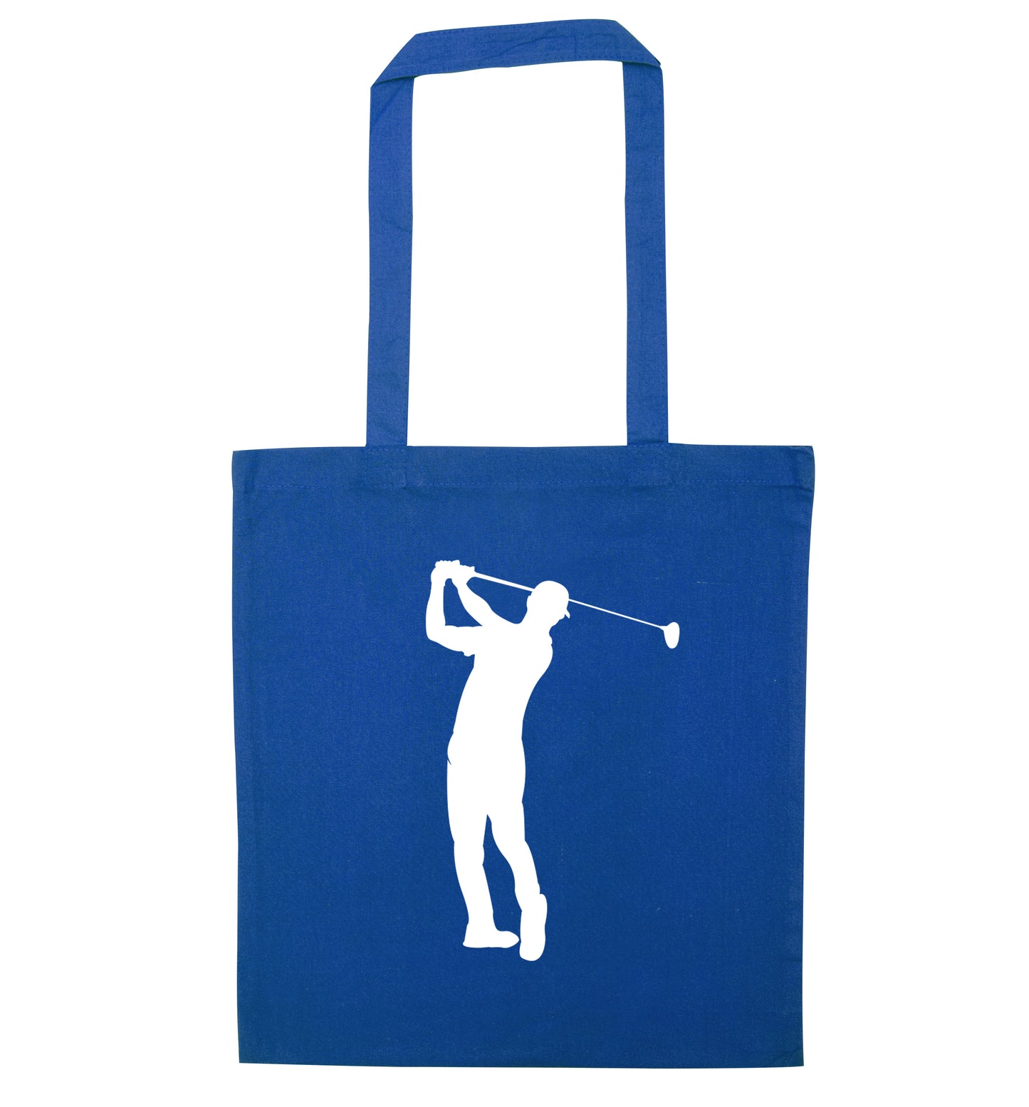 Golfer Illustration blue tote bag