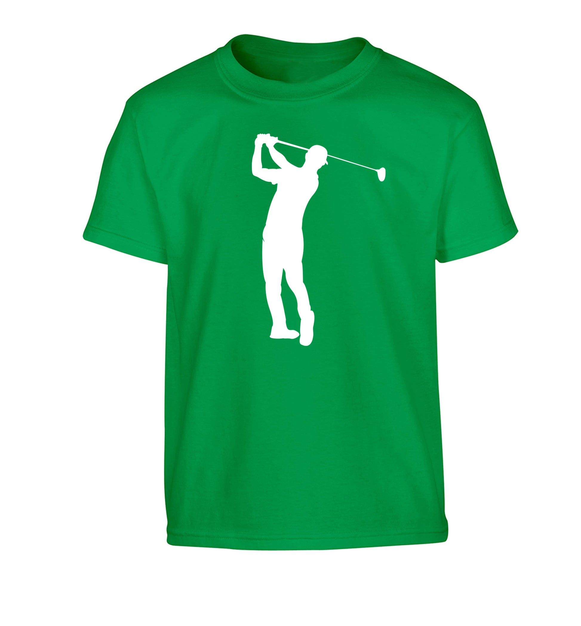 Golfer Illustration Children's green Tshirt 12-13 Years