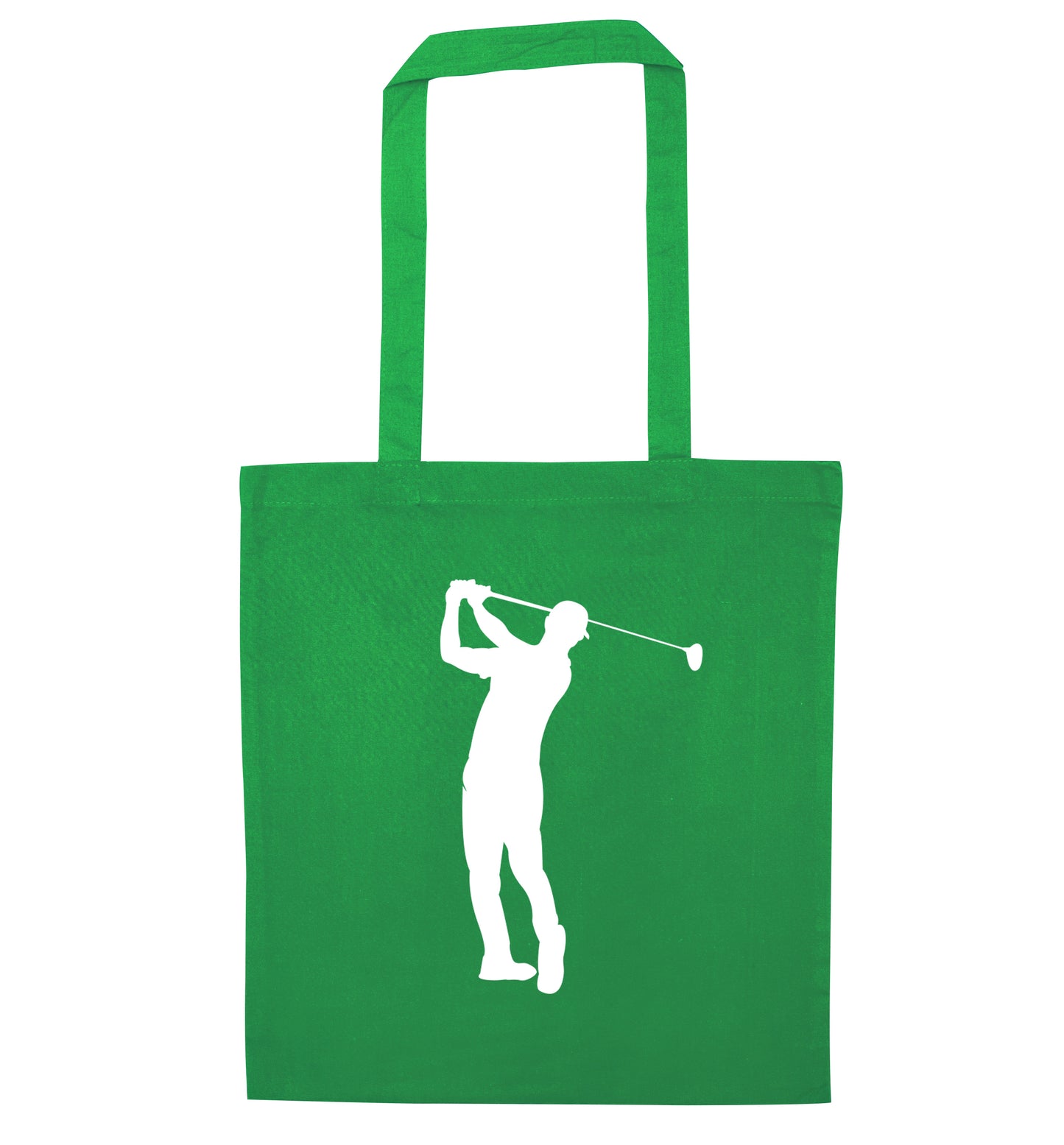 Golfer Illustration green tote bag