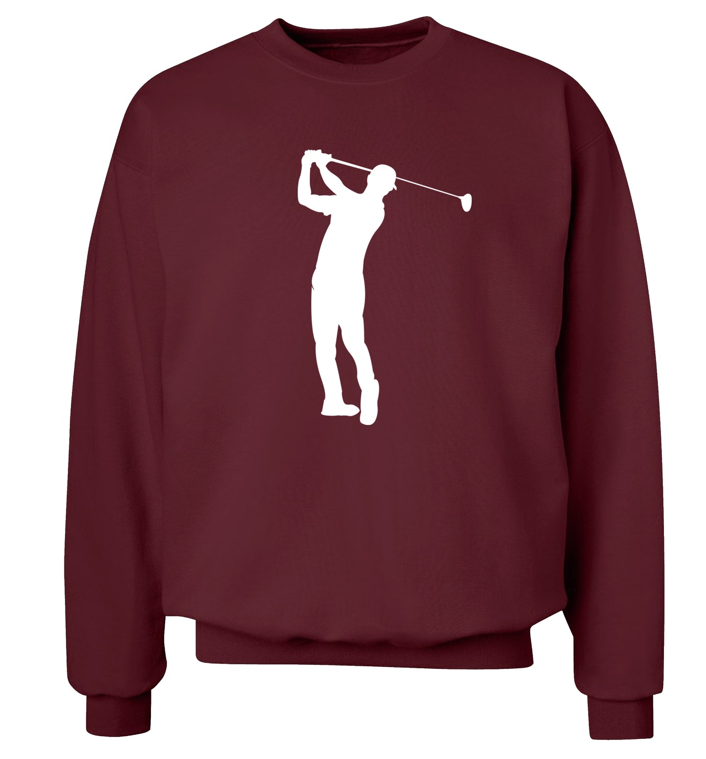 Golfer Illustration Adult's unisex maroon Sweater 2XL