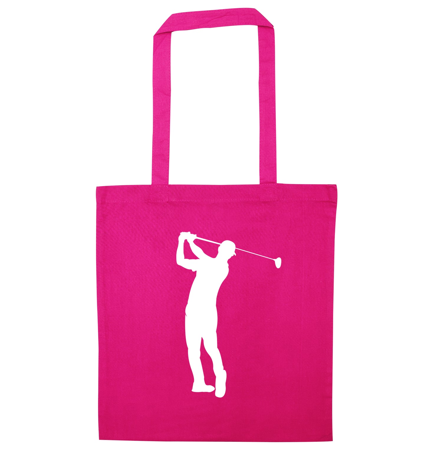 Golfer Illustration pink tote bag