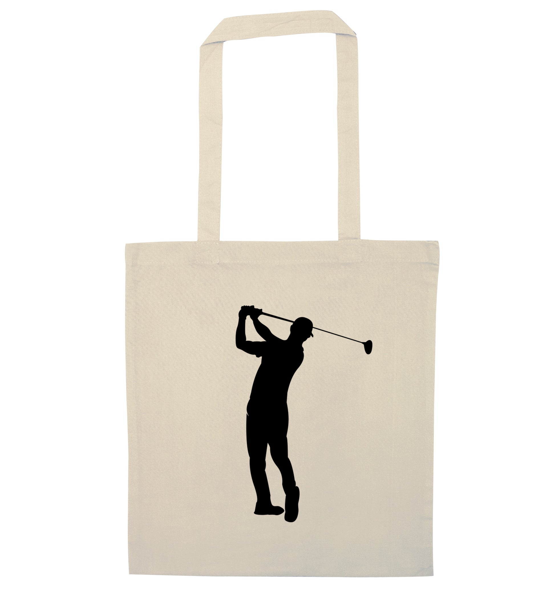 Golfer Illustration natural tote bag