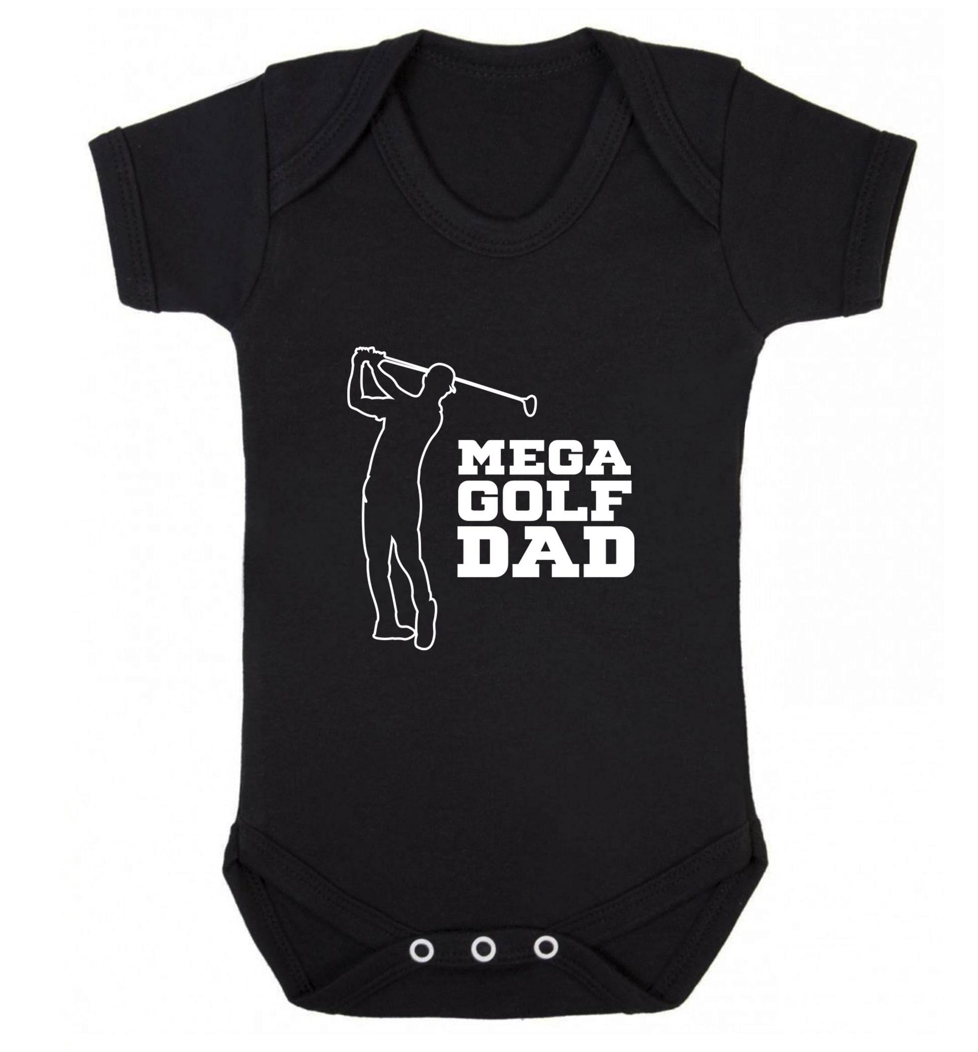 Mega golfing dad Baby Vest black 18-24 months