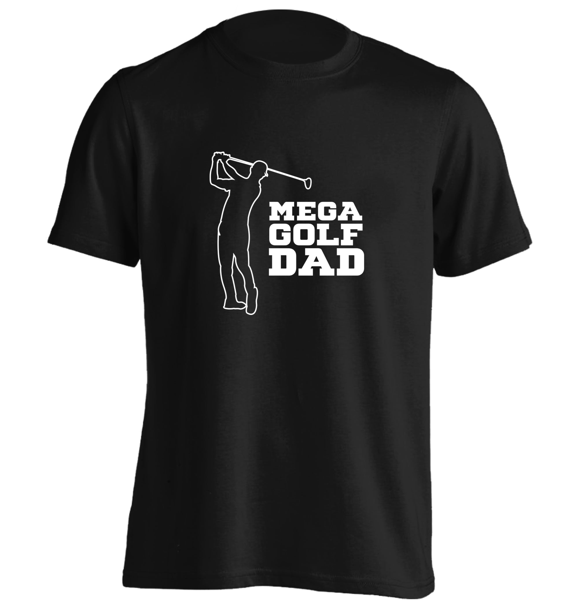 Mega golfing dad adults unisex black Tshirt 2XL