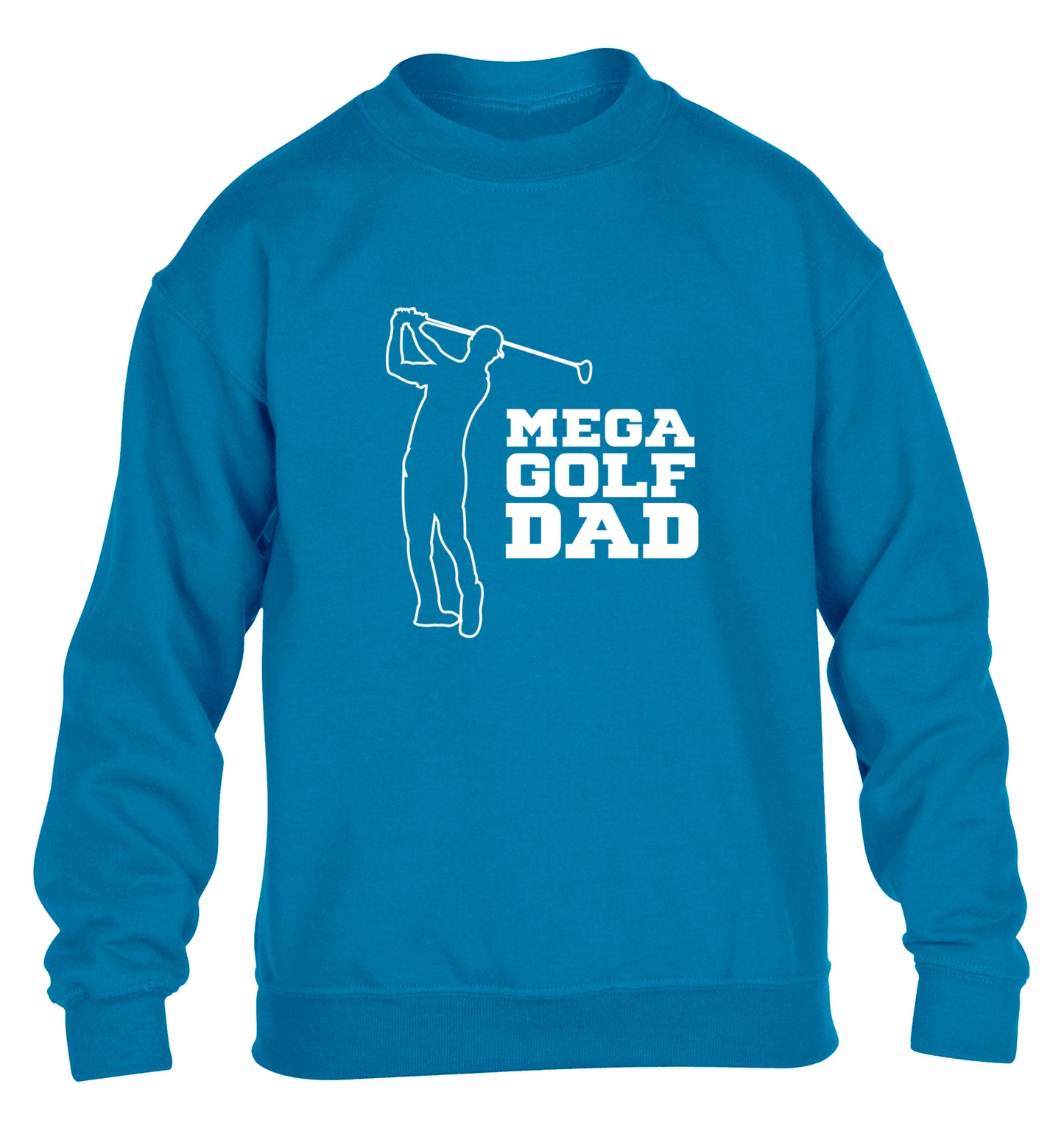 Mega golfing dad children's blue sweater 12-13 Years