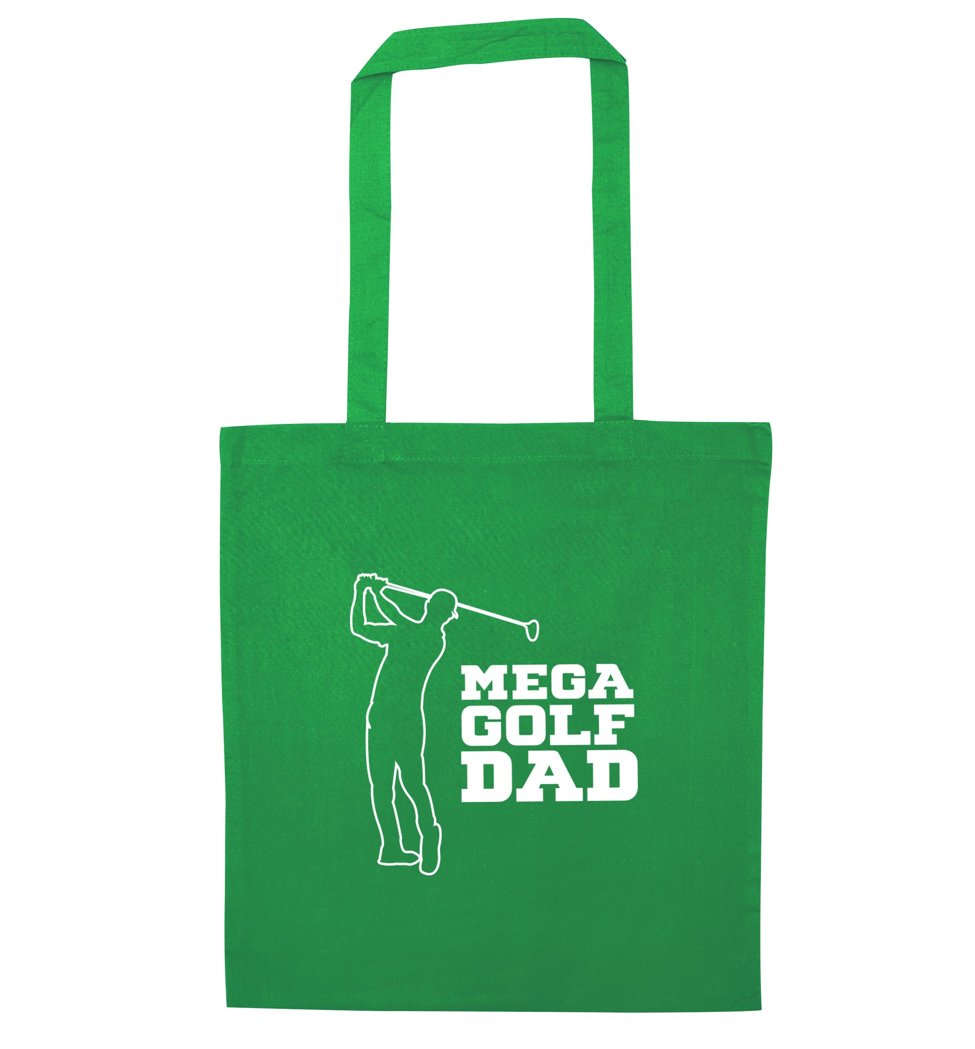 Mega golfing dad green tote bag