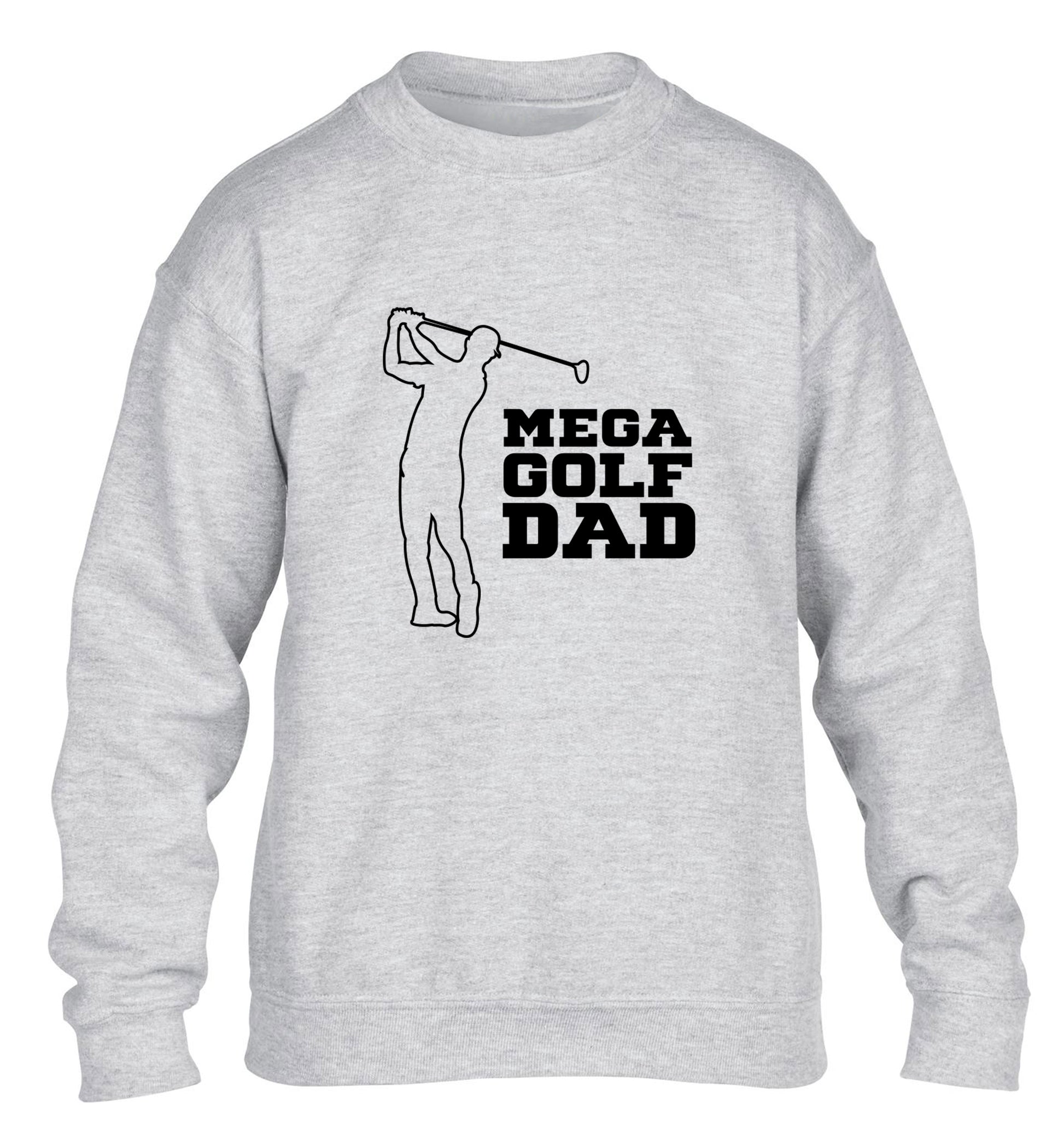 Mega golfing dad children's grey sweater 12-13 Years