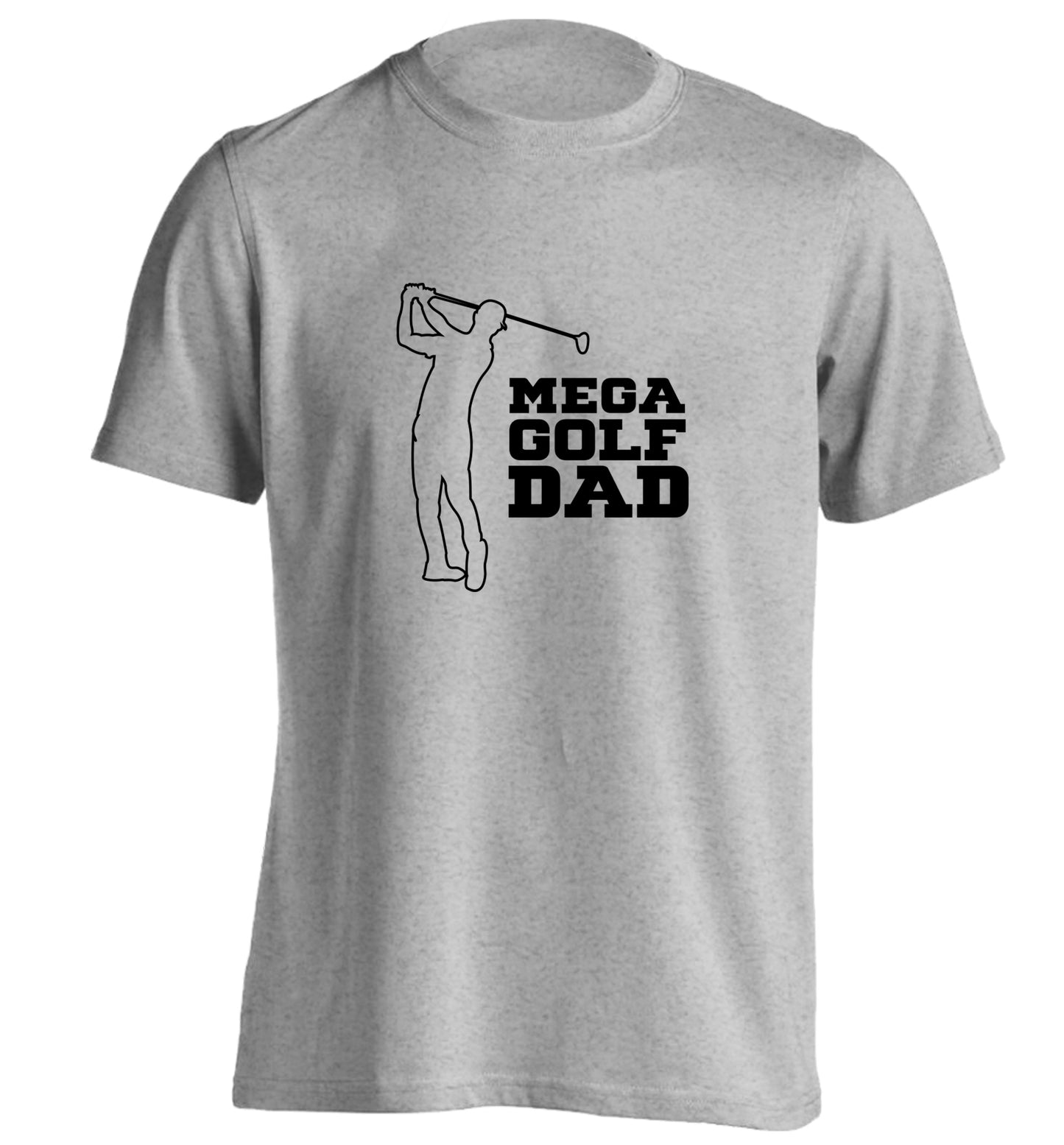 Mega golfing dad adults unisex grey Tshirt 2XL